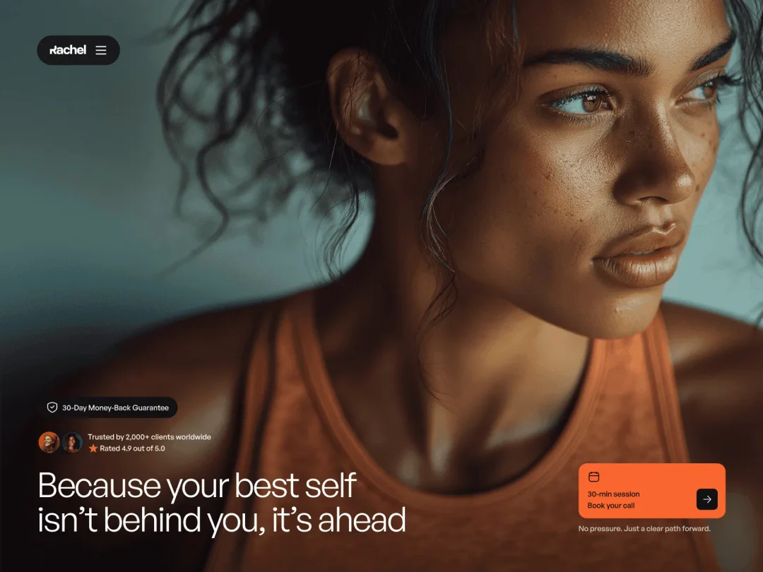 Rachel fitness trainer website template by DjectStudio